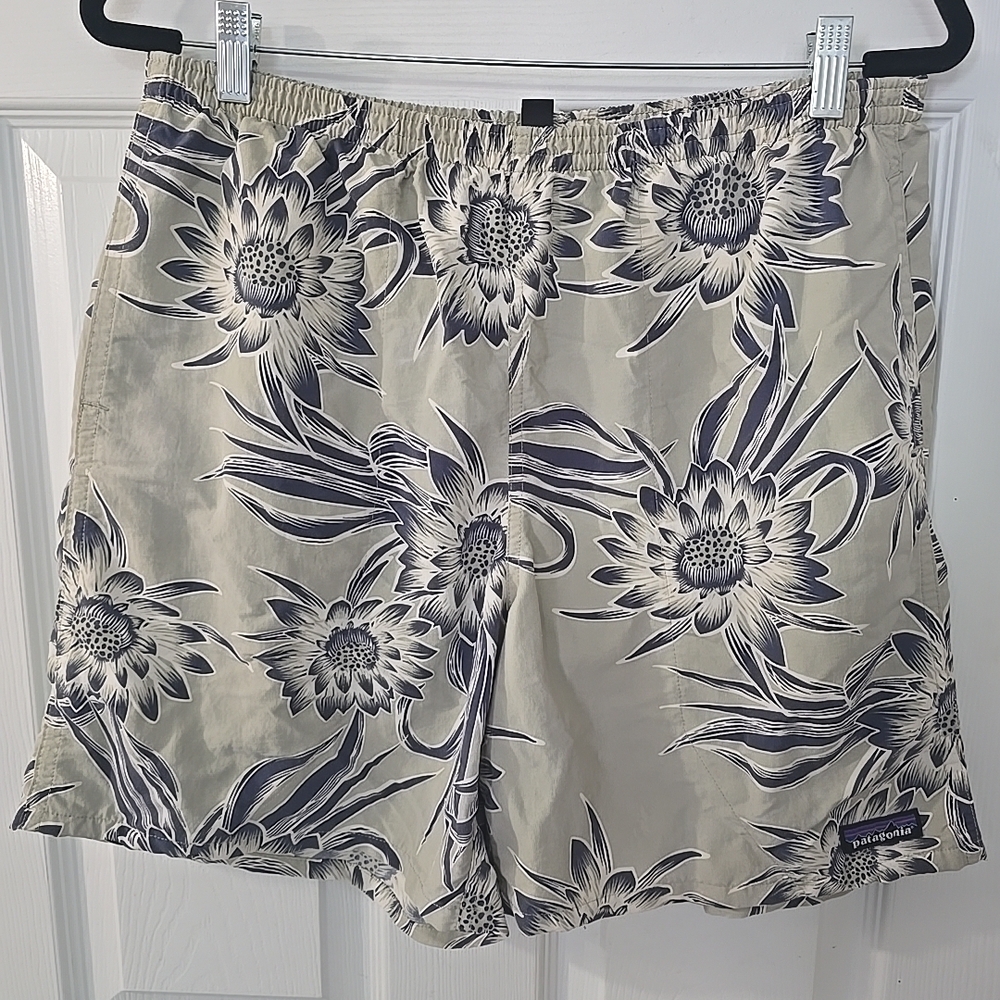 Patagonia Baggies Shorts Mens Size Large Cereus Flower Desert Sage Pattern‎ Rare